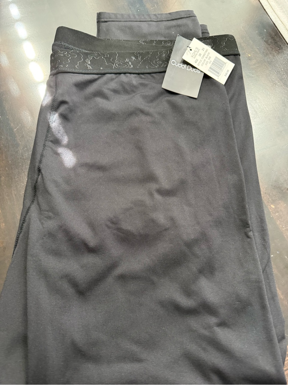 Cuddl Duds  Arcticore Heavy Weight Men's Black Pants Stretch for Inside Size 3XB